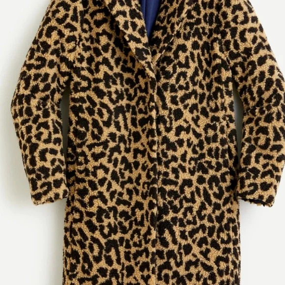 J. Crew Leopard Teddy Jacket leopard print - Picture 3 of 13